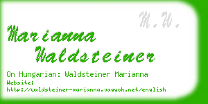 marianna waldsteiner business card